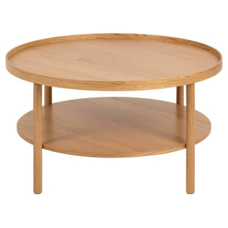 Stolik okrągły  z półką Banbury 80cm dąb Actona
