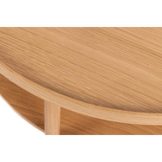 Stolik okrągły  z półką Banbury 80cm dąb Actona