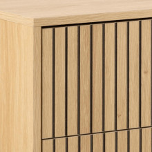 Komoda ryflowana na nóżkach 6 szuflad Albany 157,9cm dąb naturalny Actona