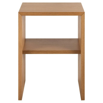 Stolik nocny fornirowany z półką styl japandi Arlon 45cm dąb Actona