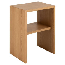 Stolik nocny fornirowany z półką styl japandi Arlon 45cm dąb Actona