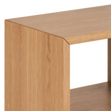 Stolik nocny fornirowany z półką styl japandi Arlon 45cm dąb Actona