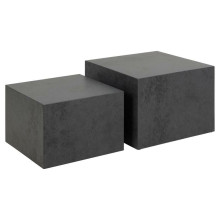 Zestaw stolików kawowych Dice Square czarno-szary Actona