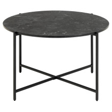 Stolik kawowy okrągły Lamoine 70cm czarny marmur Actona