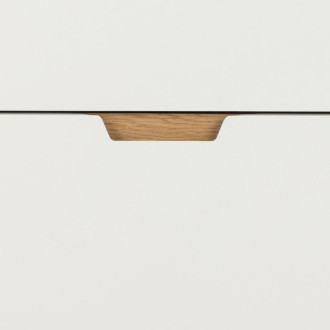 Komoda skandynawska z 6 szufladami na drewnianych nóżkach Lowell 135x90cm biała Actona