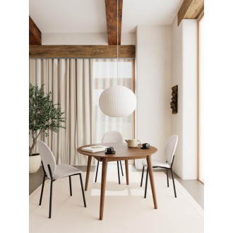 Stół okrągły fornirowany rozkładany Montreux 115-154cm orzech Actona