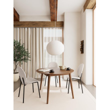 Stół okrągły fornirowany rozkładany Montreux 115-154cm orzech Actona