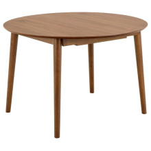 Stół okrągły fornirowany rozkładany Montreux 115-154cm orzech Actona