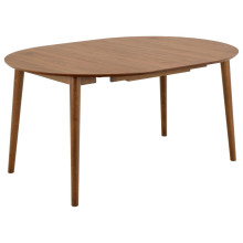 Stół okrągły fornirowany rozkładany Montreux 115-154cm orzech Actona