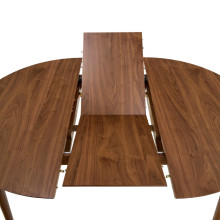 Stół okrągły fornirowany rozkładany Montreux 115-154cm orzech Actona