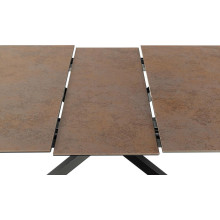 Stół ceramiczny rozkładany Irwine 168-210x90cm brązowy / czarny Actona