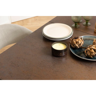 Stół ceramiczny rozkładany Irwine 168-210x90cm brązowy / czarny Actona