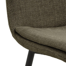 Krzesło tapicerowane Becca oliwkowe tkanina Basel 77 Actona