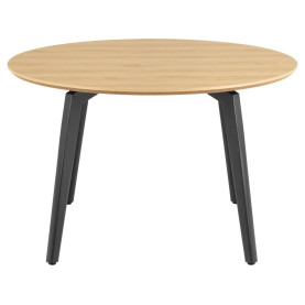 Stół okrągły Cadiz 120cm dąb / czarny Actona 2