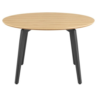 Stół okrągły Cadiz 120cm dąb / czarny Actona