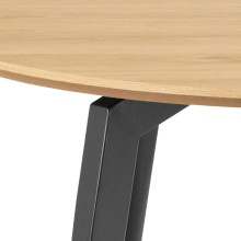 Stół okrągły Cadiz 120cm dąb / czarny Actona