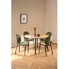 Stół okrągły Cadiz 120cm dąb / czarny Actona