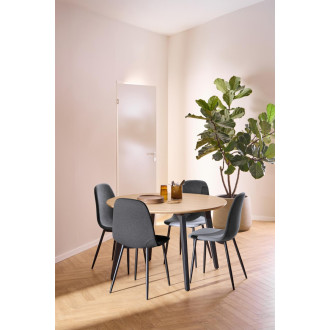 Stół okrągły Cadiz 120cm dąb / czarny Actona