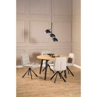Stół okrągły Cadiz 120cm dąb / czarny Actona