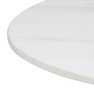 Stół barowy ceramiczny na jednej nodze Malta 80cm biały unico matowy Actona