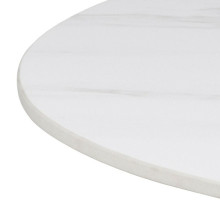 Stół barowy ceramiczny na jednej nodze Malta 80cm biały unico matowy Actona