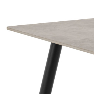 Stół prostokątny z ceramicznym blatem Wicklow 140x80cm szary polerowany Batis Actona