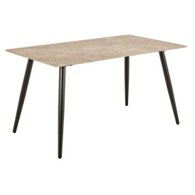 Stół prostokątny z ceramicznym blatem Wicklow 140x80cm brązowy polerowany Aberta Actona