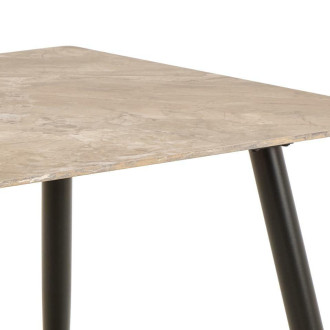 Stół prostokątny z ceramicznym blatem Wicklow 140x80cm brązowy polerowany Aberta Actona