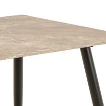Stół prostokątny z ceramicznym blatem Wicklow 140x80cm brązowy polerowany Aberta Actona