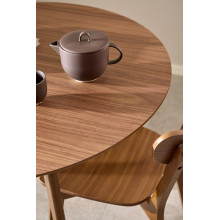 Stół okrągły fornirowany Roxby 105cm orzech Actona