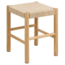 Stołek drewniany z plecionym siedziskiem Alvin 45cm naturalny Actona