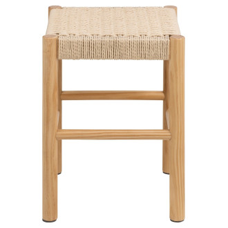 Stołek drewniany z plecionym siedziskiem Alvin 45cm naturalny Actona