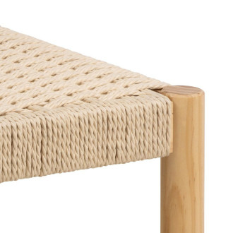 Stołek drewniany z plecionym siedziskiem Alvin 45cm naturalny Actona