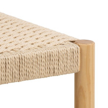 Stołek drewniany z plecionym siedziskiem Alvin 45cm naturalny Actona