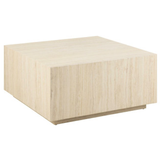 Stolik kawowy kwadratowy "kostka" Dice 90x90cm beżowy trawertyn Actona