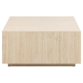 Stolik kawowy kwadratowy "kostka" Dice 90x90cm beżowy trawertyn Actona