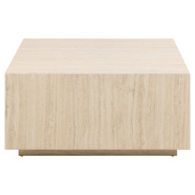 Stolik kawowy kwadratowy "kostka" Dice 90x90cm beżowy trawertyn Actona