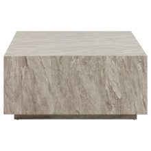Stolik kawowy kwadratowy "kostka" Dice 90x90cm szary marmur Actona