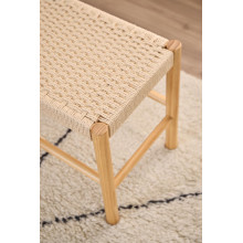 Ławka drewniana z plecionym siedziskiem Alvin 80x45cm naturalna Actona