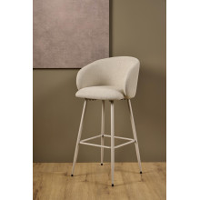 Krzesło barowe tapicerowane Eleanor H78cm beżowe tkanina Basel 24 Actona