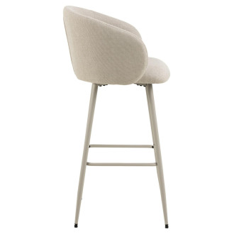 Krzesło barowe tapicerowane Eleanor H78cm beżowe tkanina Basel 24 Actona