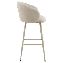 Krzesło barowe tapicerowane Eleanor H78cm beżowe tkanina Basel 24 Actona