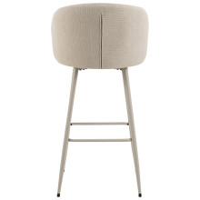 Krzesło barowe tapicerowane Eleanor H78cm beżowe tkanina Basel 24 Actona