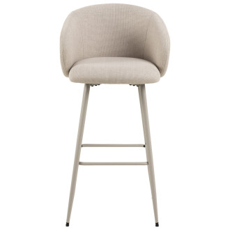 Krzesło barowe tapicerowane Eleanor H78cm beżowe tkanina Basel 24 Actona