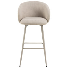 Krzesło barowe tapicerowane Eleanor H78cm beżowe tkanina Basel 24 Actona