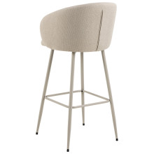 Krzesło barowe tapicerowane Eleanor H78cm beżowe tkanina Basel 24 Actona