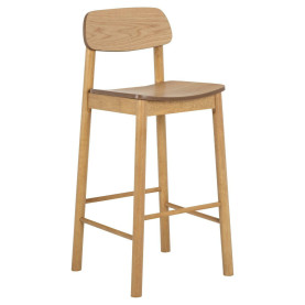 Krzesło barowe drewniane Barlow H74,2cm dąb naturalny Actona