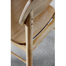 Krzesło barowe drewniane Barlow H74,2cm dąb naturalny Actona