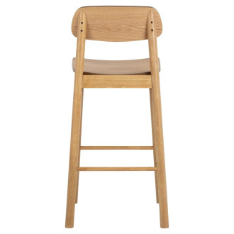Krzesło barowe drewniane Barlow H74,2cm dąb naturalny Actona