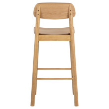 Krzesło barowe drewniane Barlow H74,2cm dąb naturalny Actona